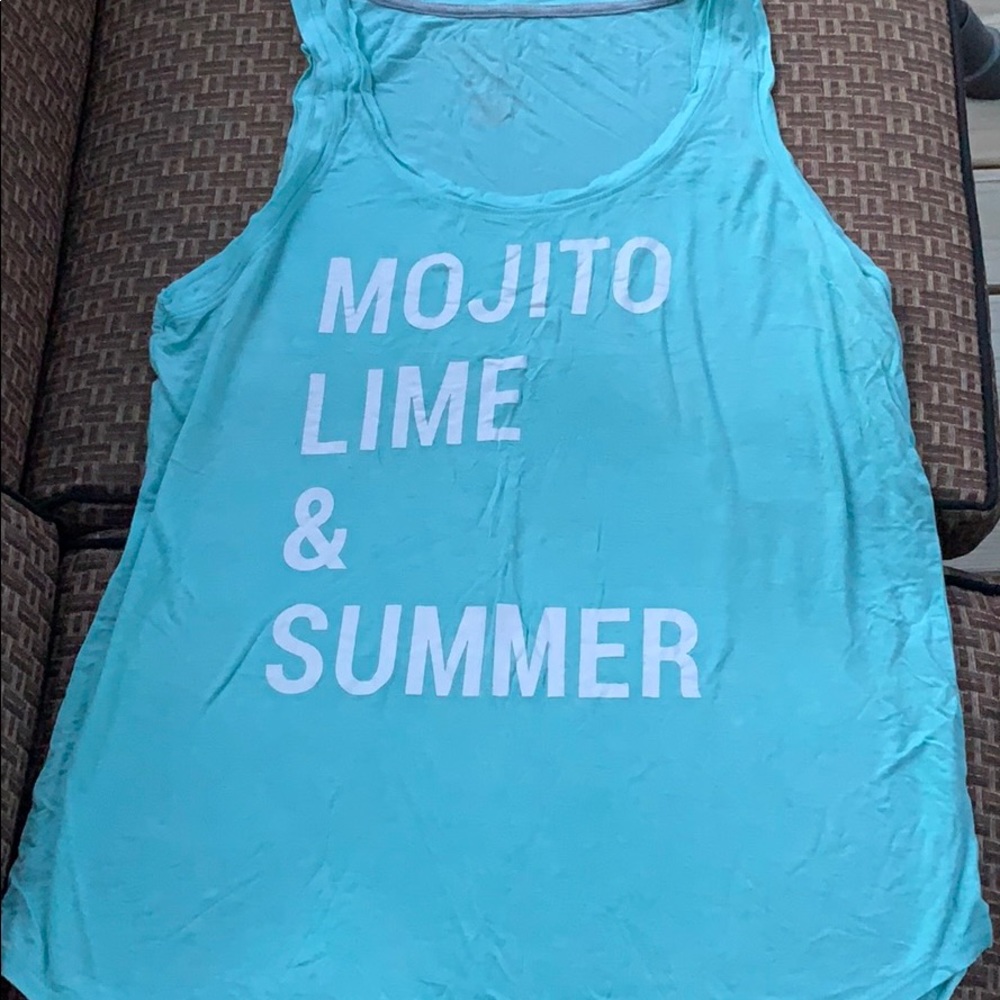 Soft stretchy teal tank top
